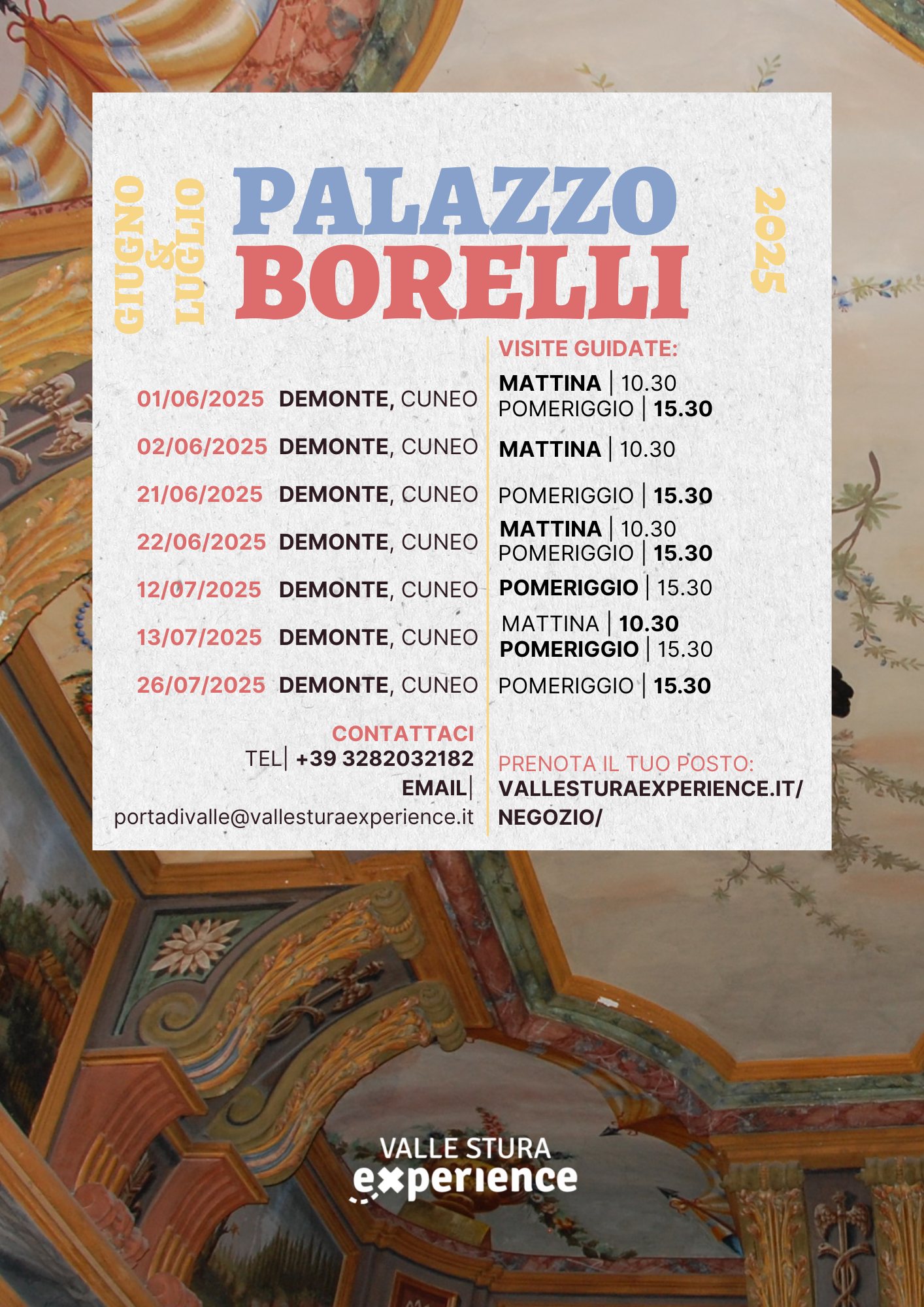 visite palazzo borelli valle stura 2025