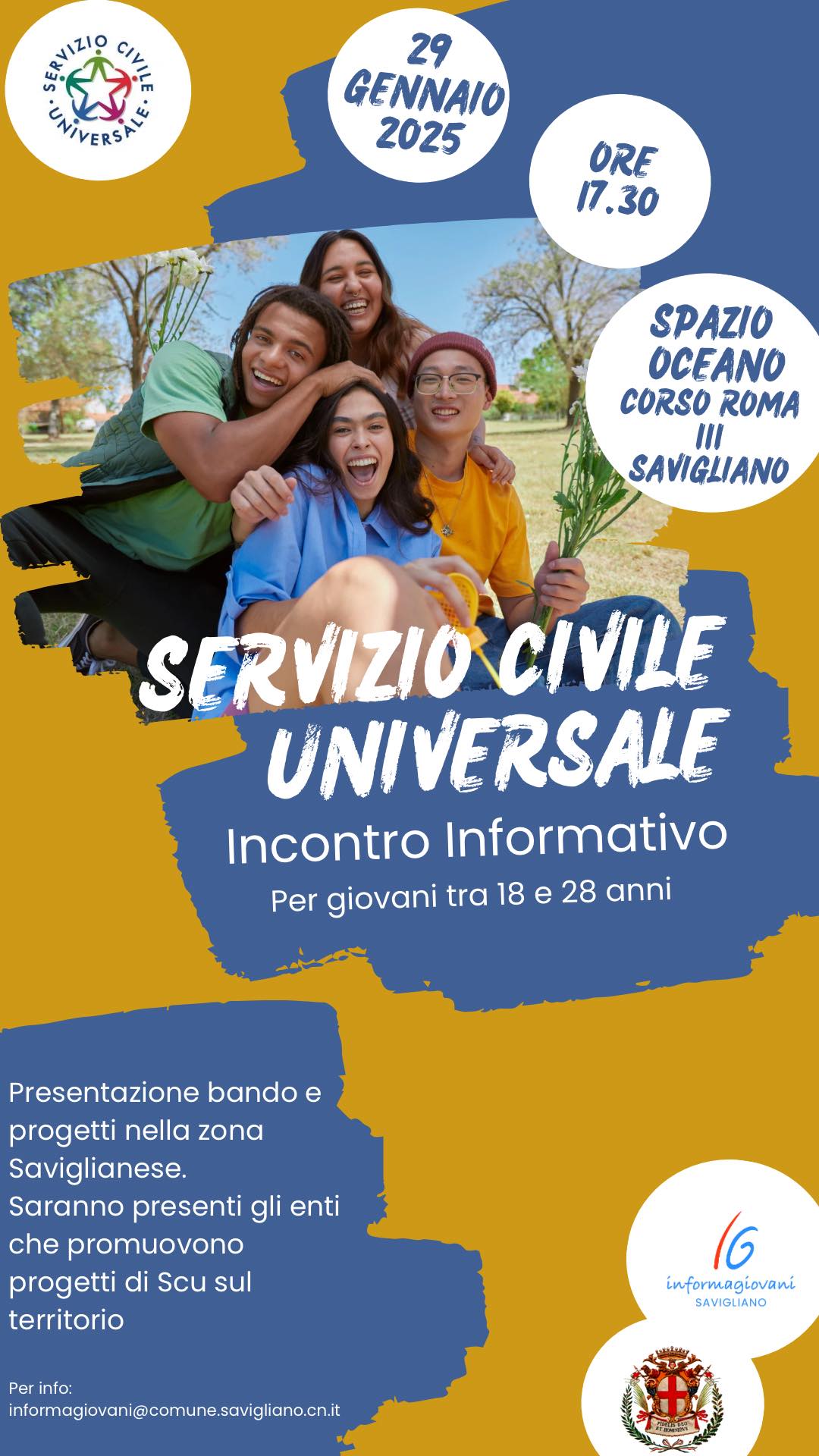 progetti servizio civile per giovani tra i 18 ed i 28 anni savigliano