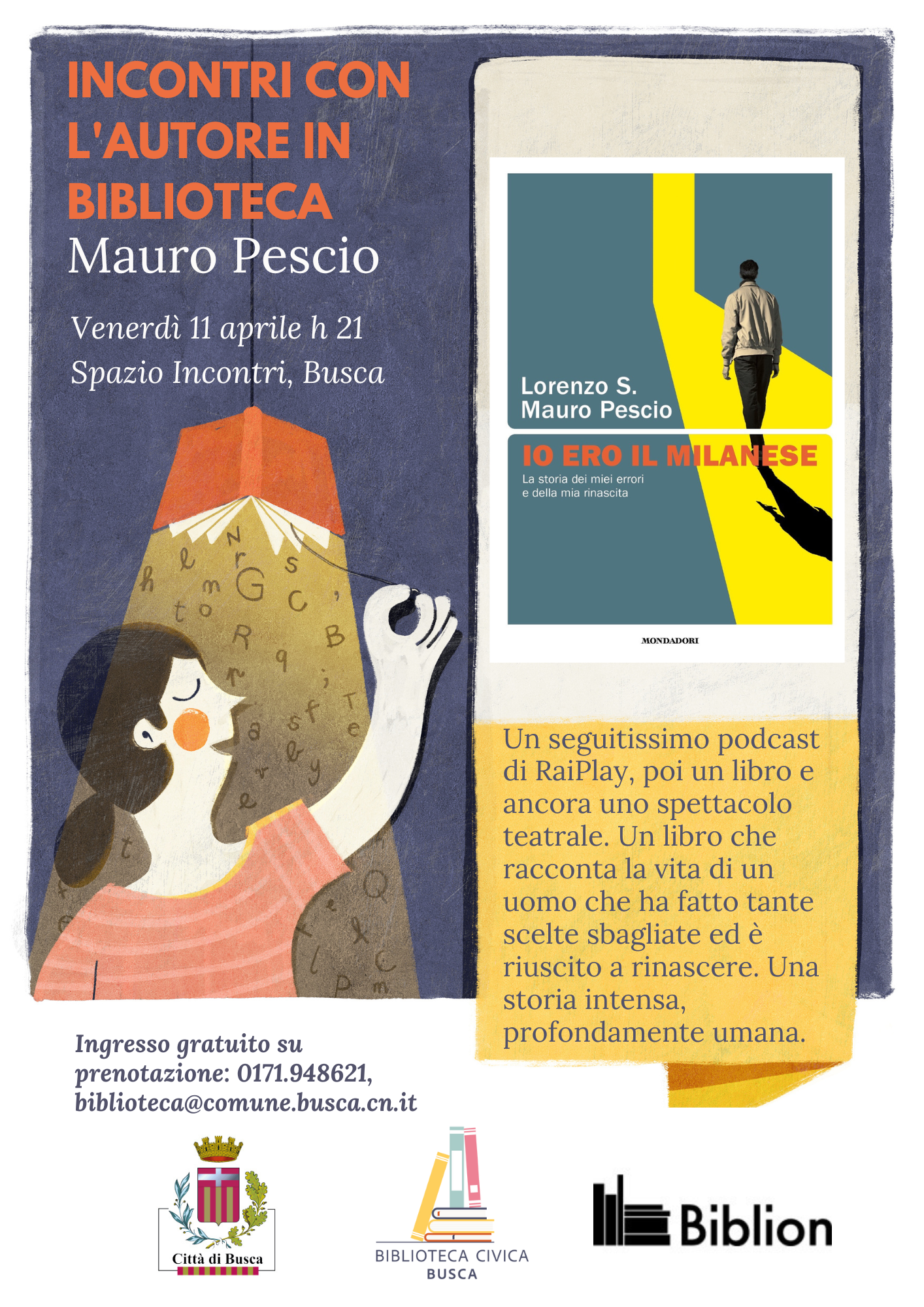 INCONTRI CON L'AUTORE IN BIBLIOTECA mauro pescio