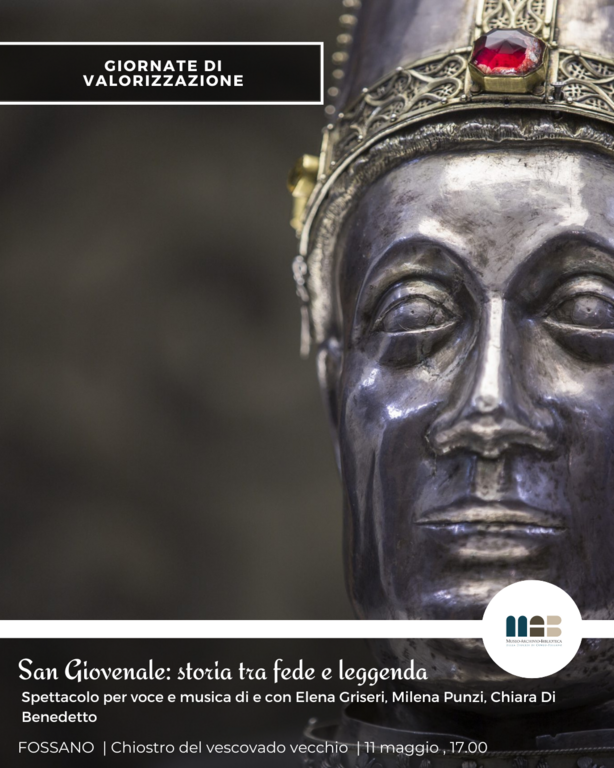 San Giovenale: storia tra fede e leggenda Fossano| Chiostro ex vescovado Spettacolo per voce e musica di e con Elena Griseri, Milena Punzi, Chiara Di Benedetto