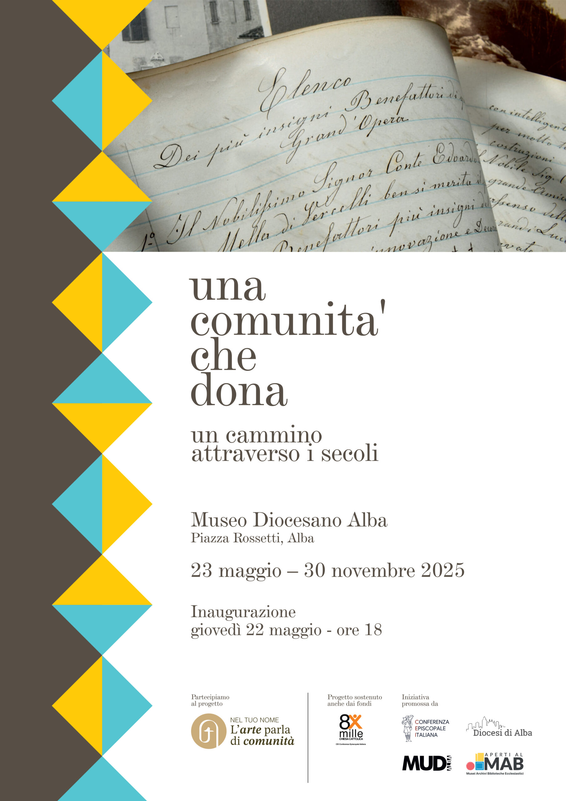 NEL TUO NOME, l’arte parla di comunità. Una comunità che dona. Un cammino attraverso i secoli.