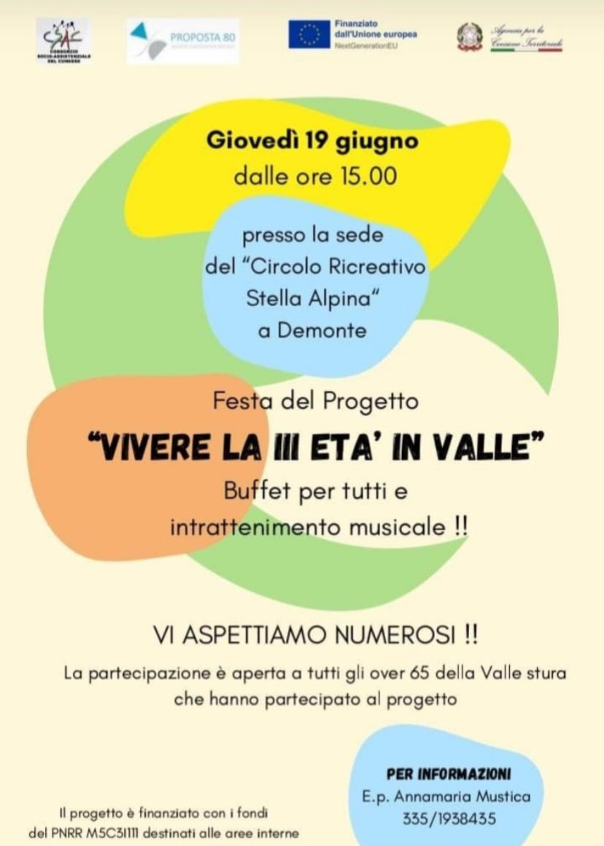 Festa del progetto Vivere la Terza età in Valle