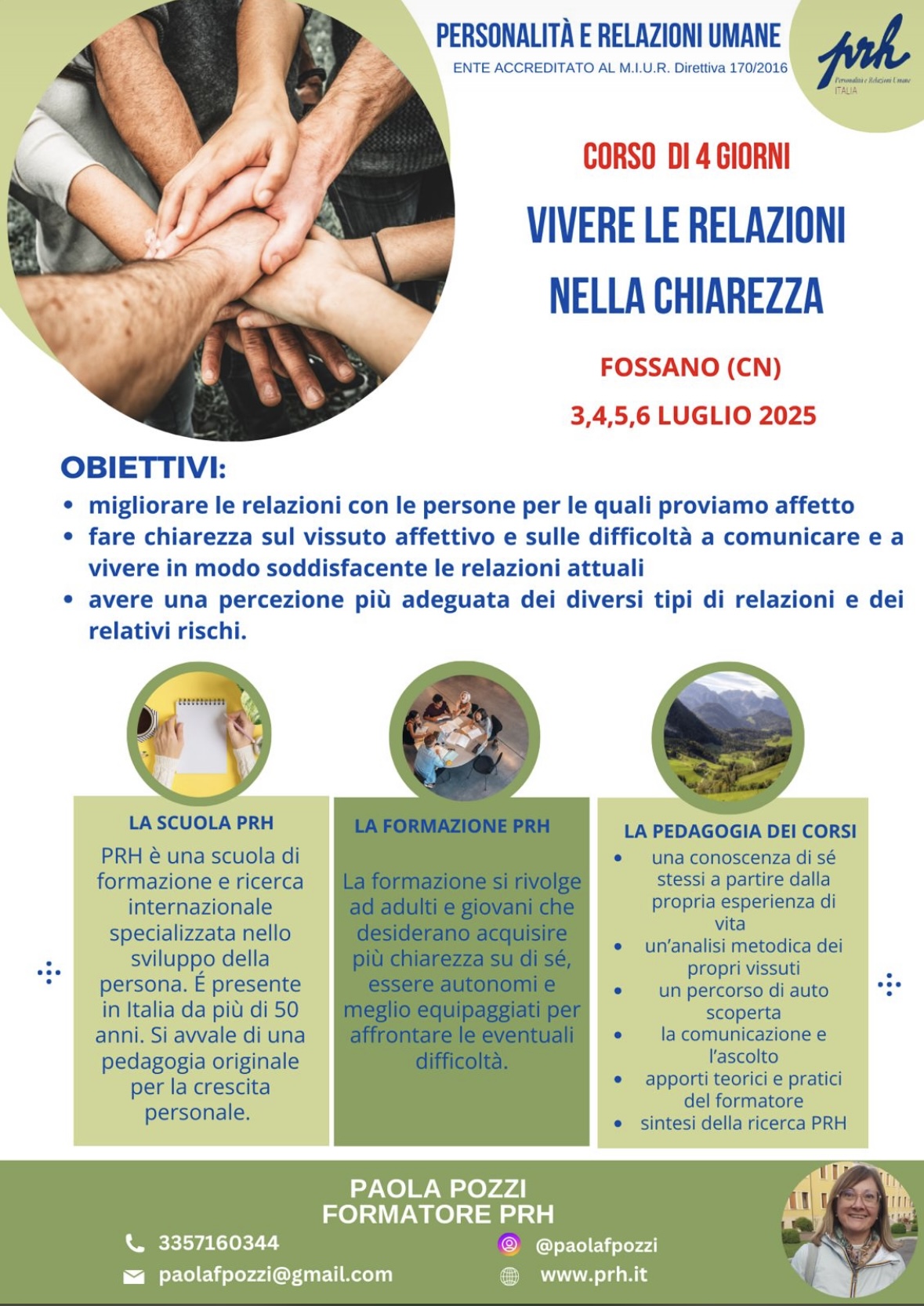 Corso "Vivere le relazioni nella chiarezza"