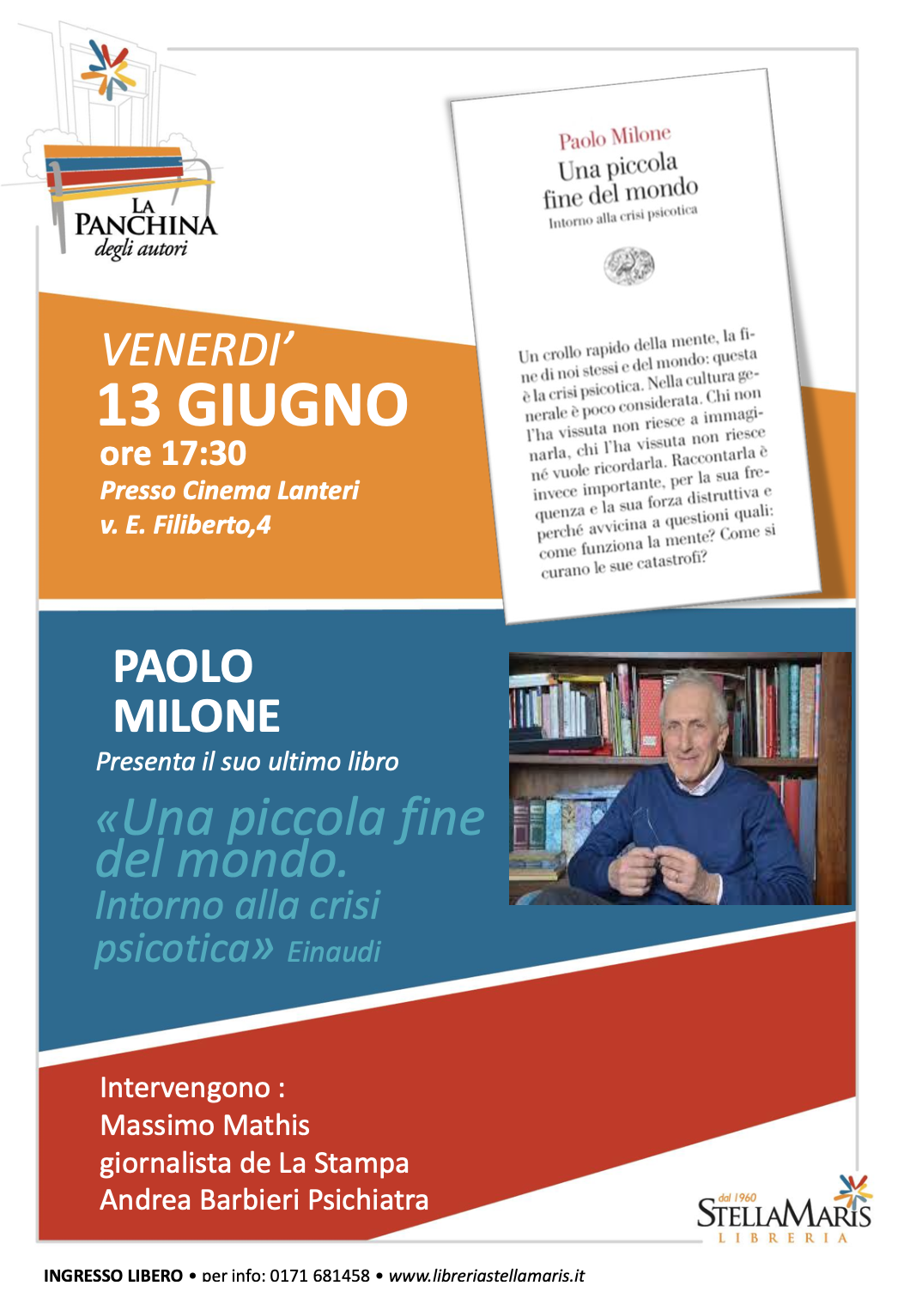 La panchina degli autori - presentazione del libro "Una piccola fine del mondo"
