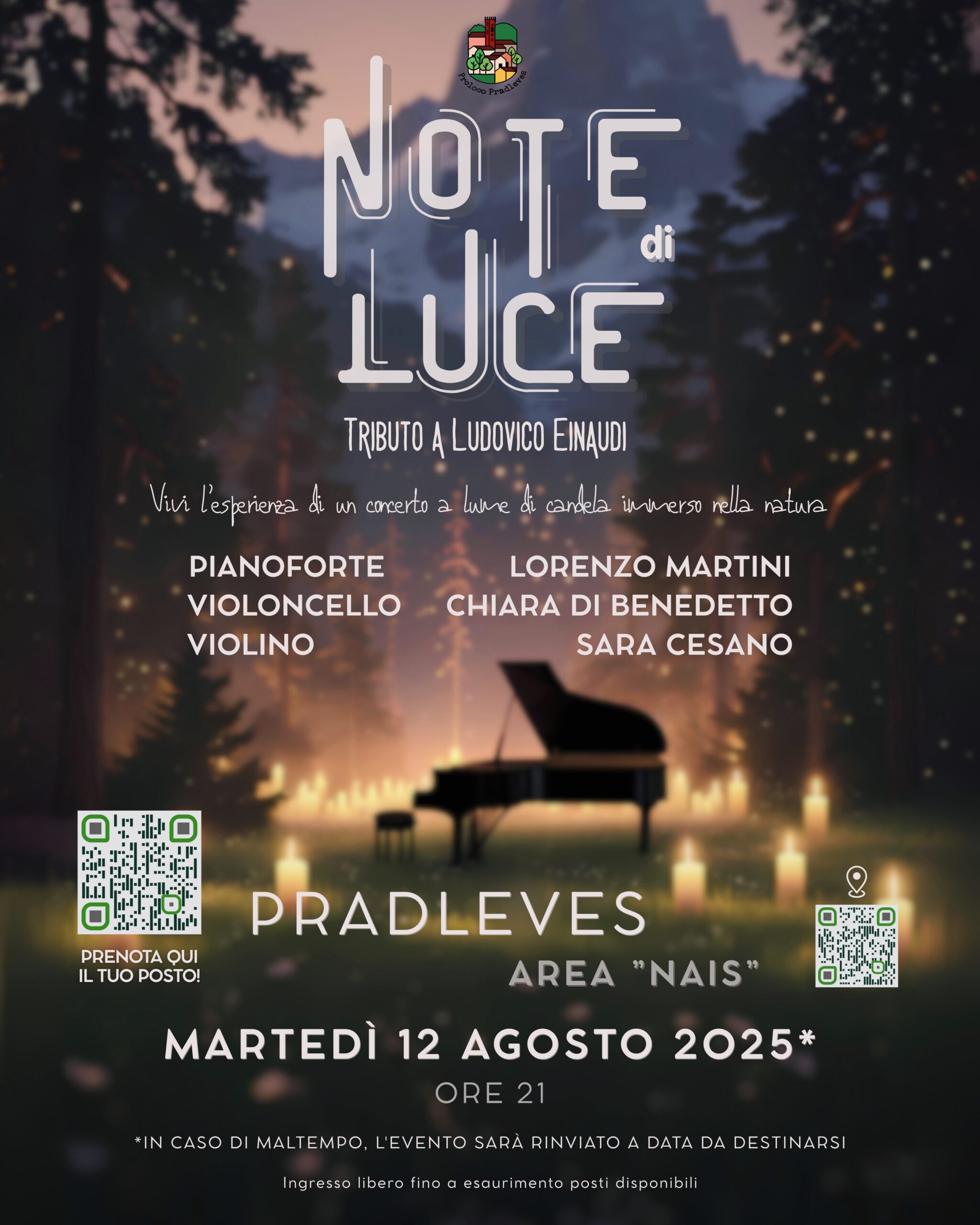 Note di Luce pradleves agosto 2025