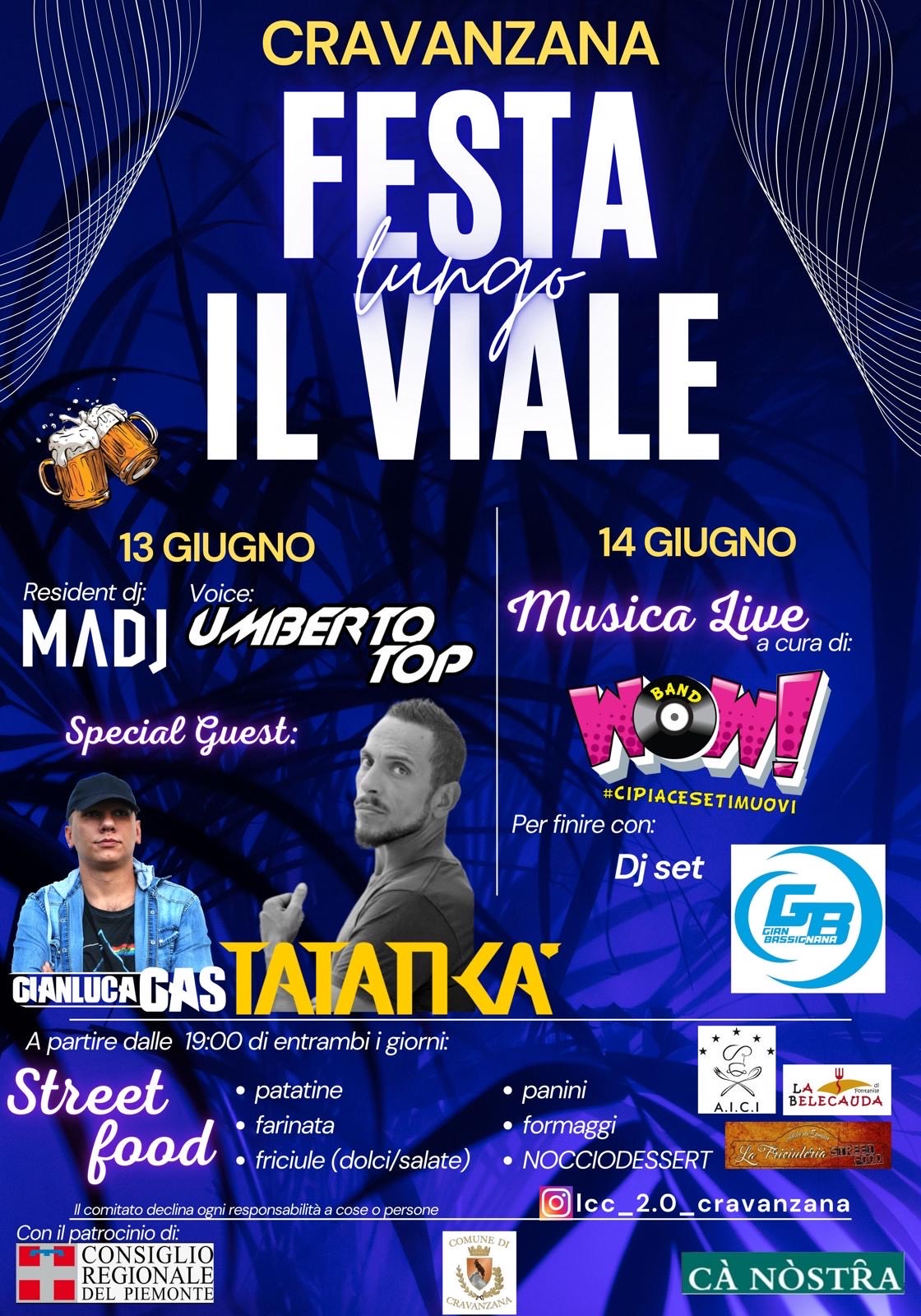 festa lungo il viale cravanzana