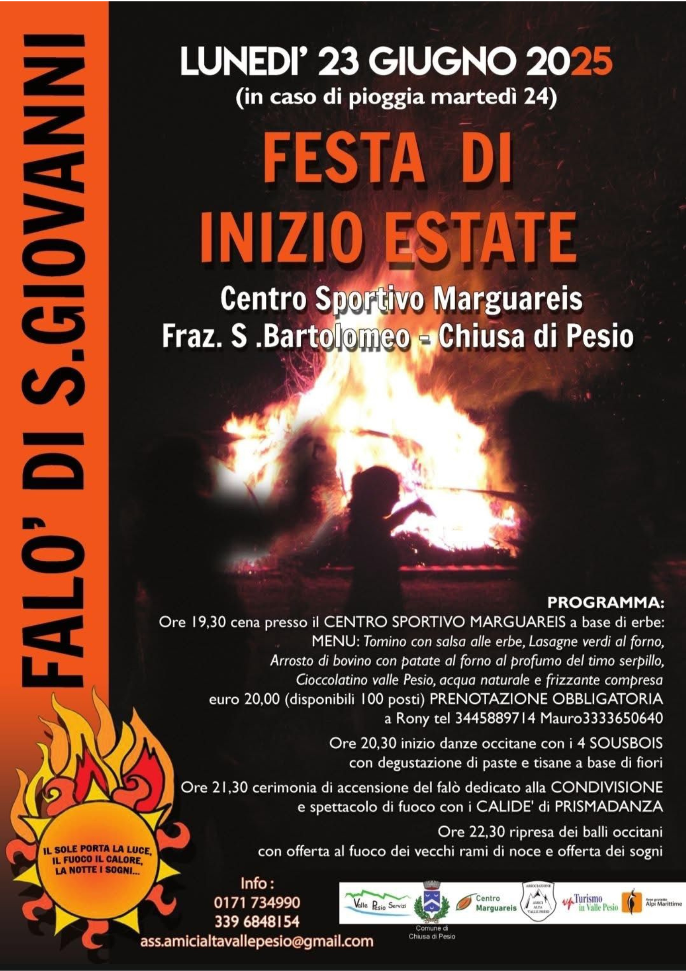 Torna il Falò di San Giovanni a San Bartolomeo – Chiusa di Pesio