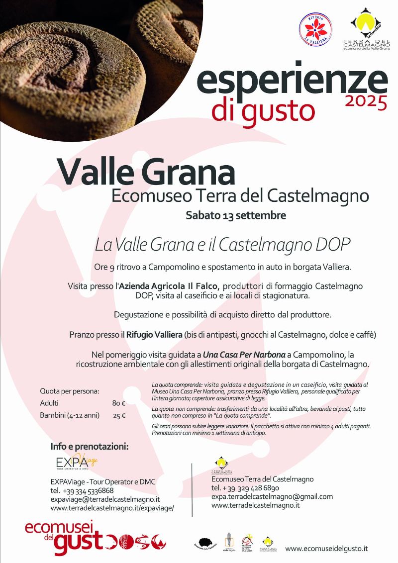 esperienze di gusto valle grana