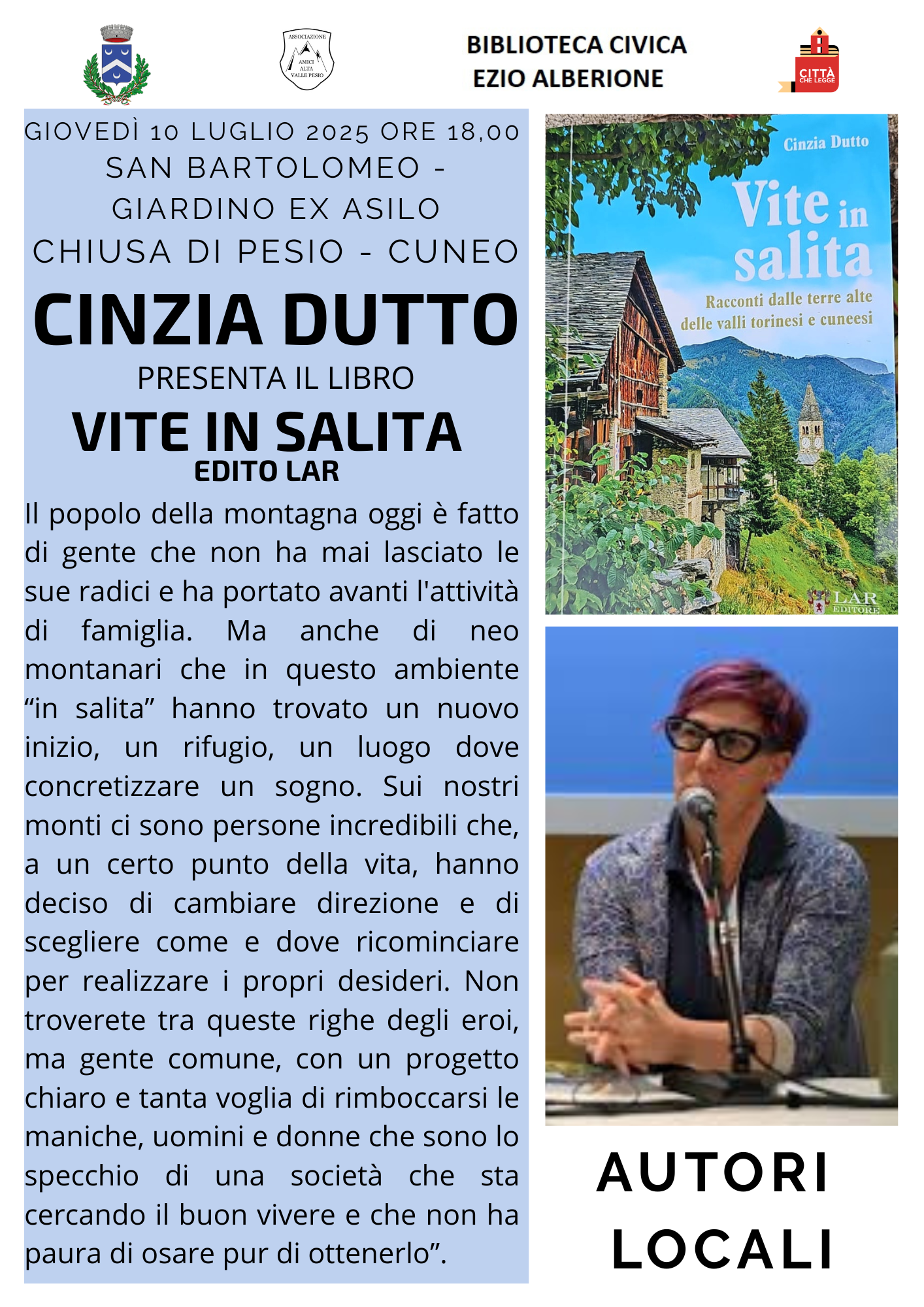 presentazione libro cinzia dutto