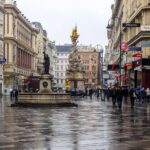 Vista di Vienna in gennaio, con strade tranquille e atmosfera invernale, perfetta per un'esperienza locale.